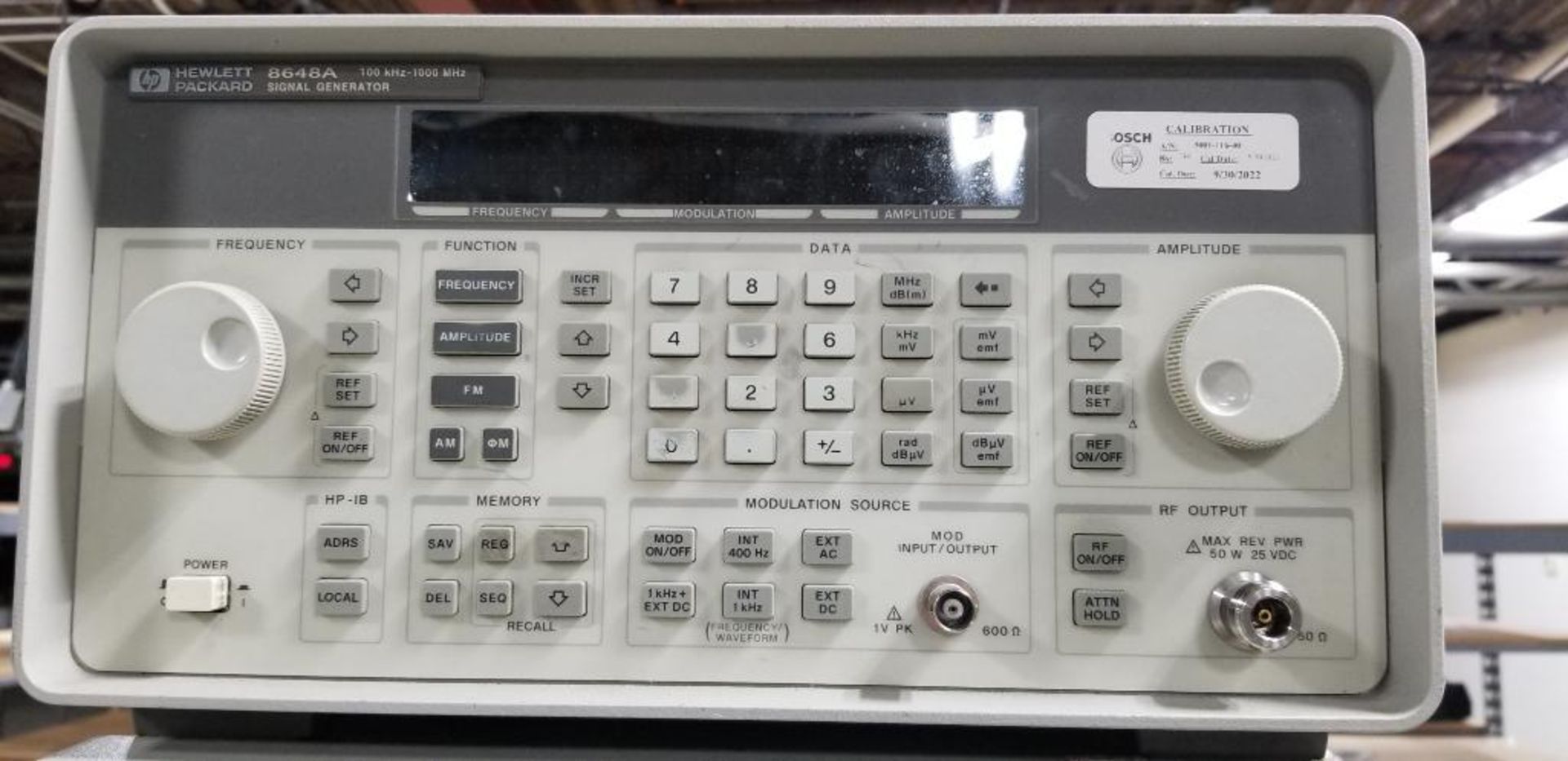 (2x) Hewlett Packard Signal Generators; (1) HP Model 8647A, (1) HP Model 8648A - Image 3 of 5