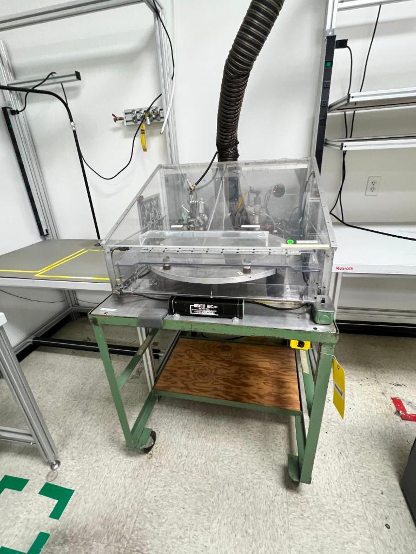 Custom Charge Machine w/ Renco Model REN44 2-Hand No-Tie-Down Control, w/ Rolling Table