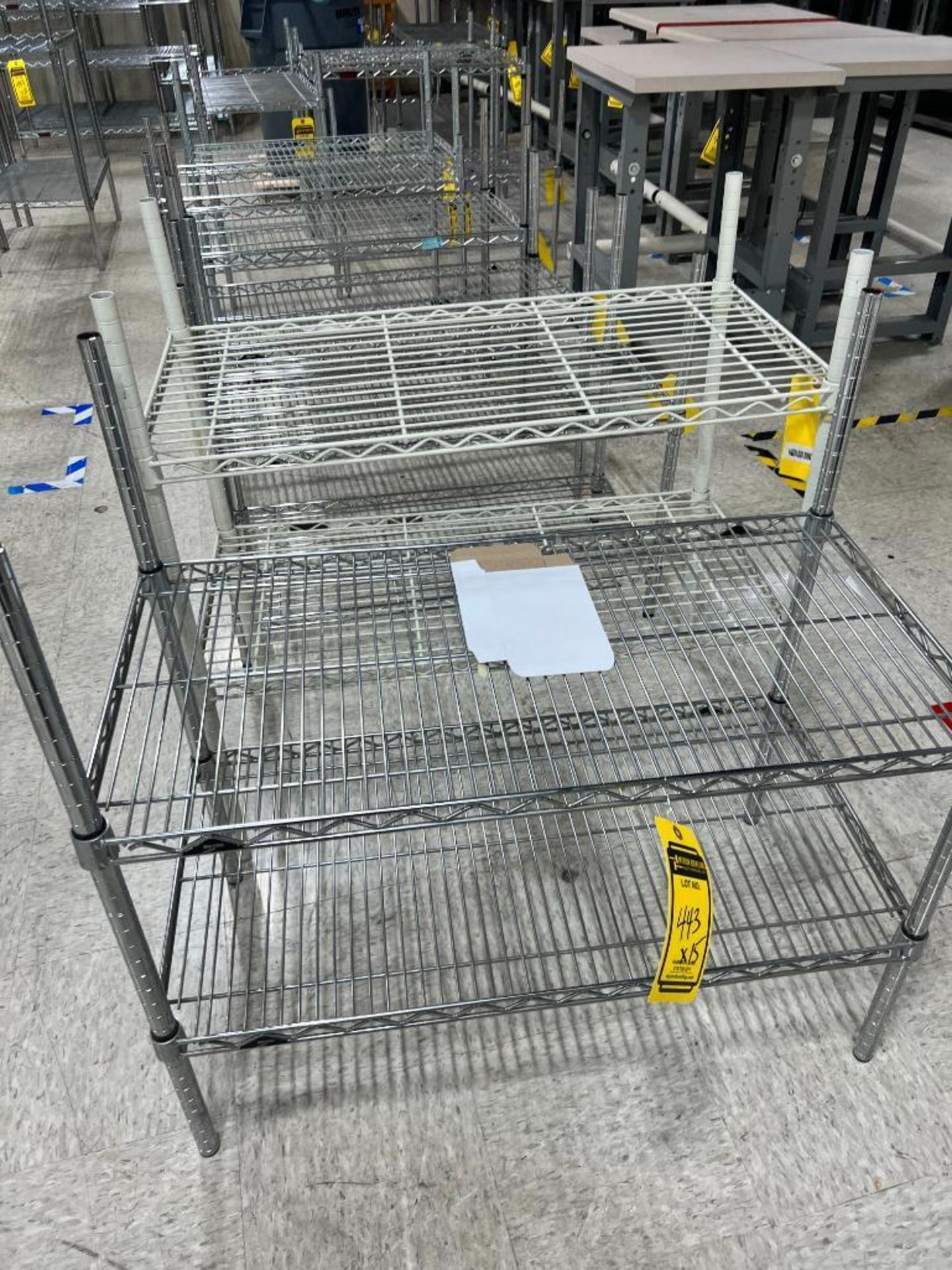 (15x) Wire Racks, 18" x 36" Shelves