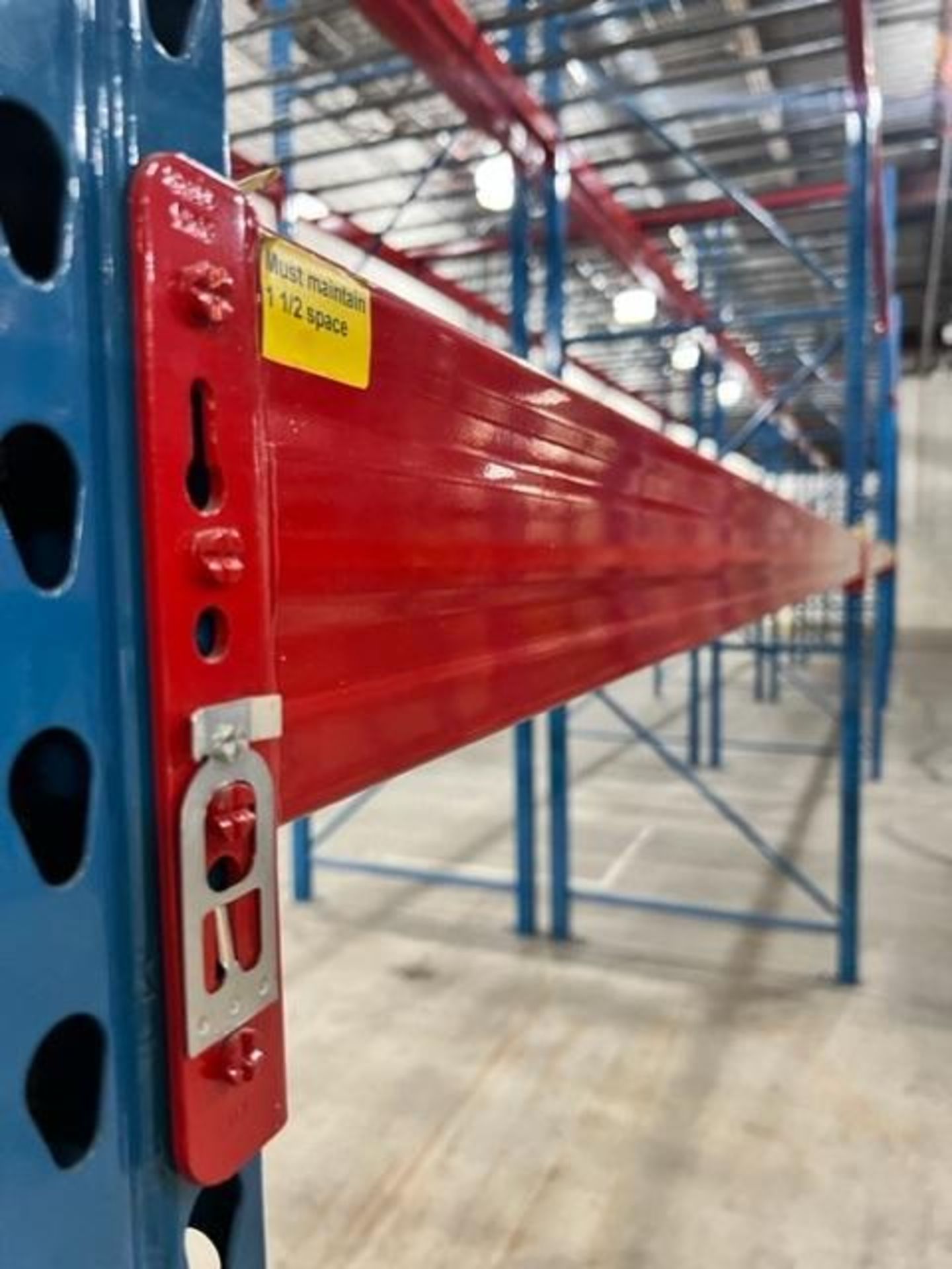 (12x) Sections of Steel King Teardrop Pallet Racking Consisting of (15) 14' x 48" Uprights, (154) 14 - Image 5 of 6