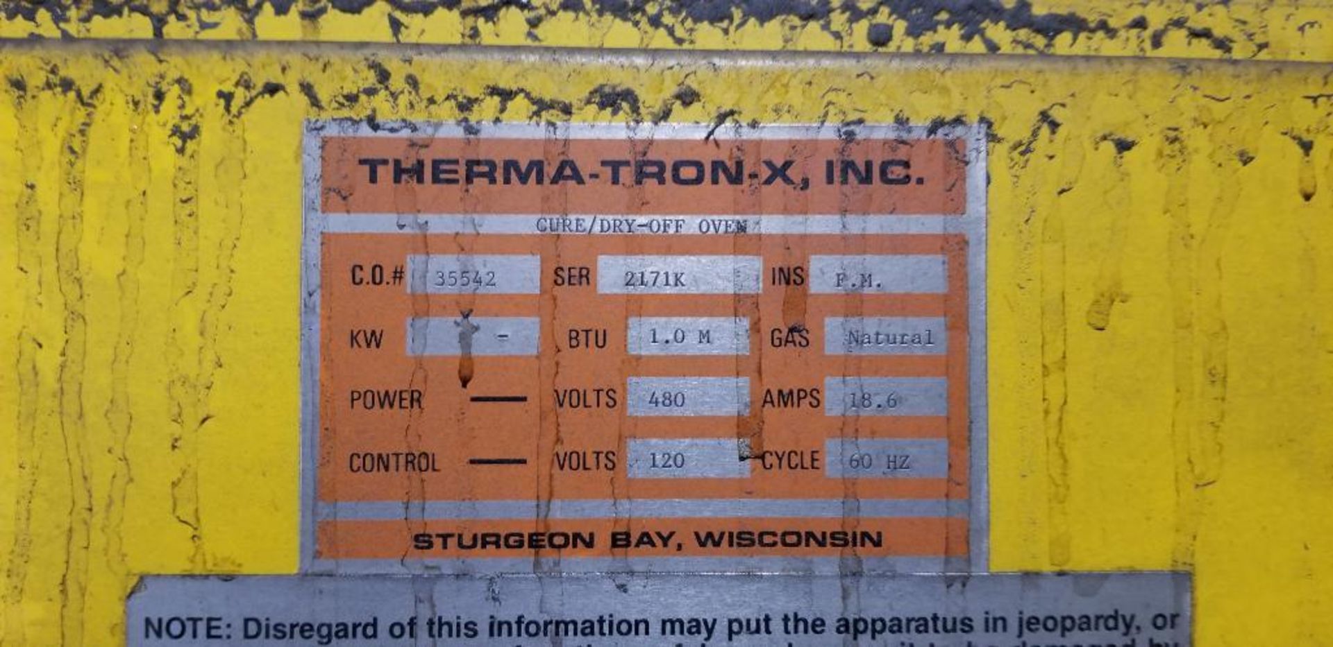 Therma-Tron-X Cure/Dry-Off Oven - Image 3 of 6
