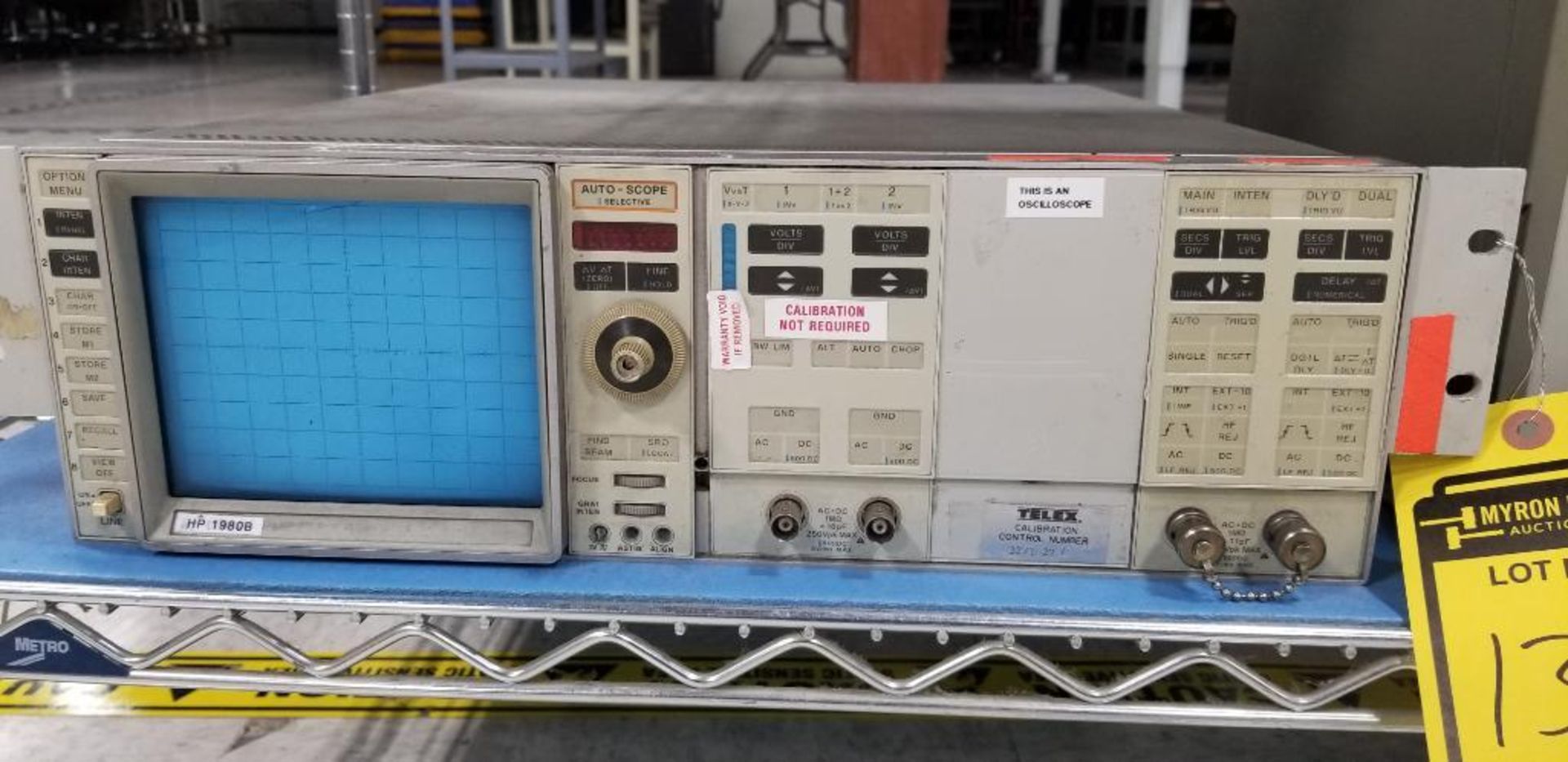 (2x) Hewlett Packard Oscilloscopes; (1) HP Model 54504A Digitizing Oscilloscope, (1) HP Model 1980B - Image 3 of 5