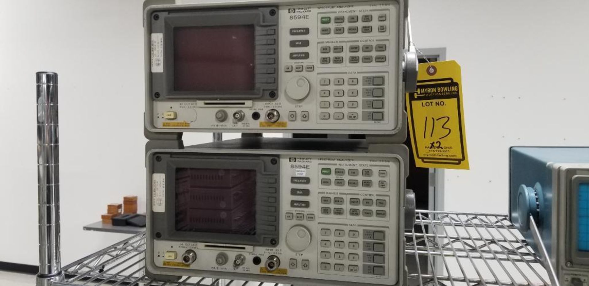 (2x) Hewlett Packard Spectrum Analyzers, Model 8594E