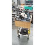 Steel Shop Cart w/ Content of Assorted Milling/Lathe Positioners