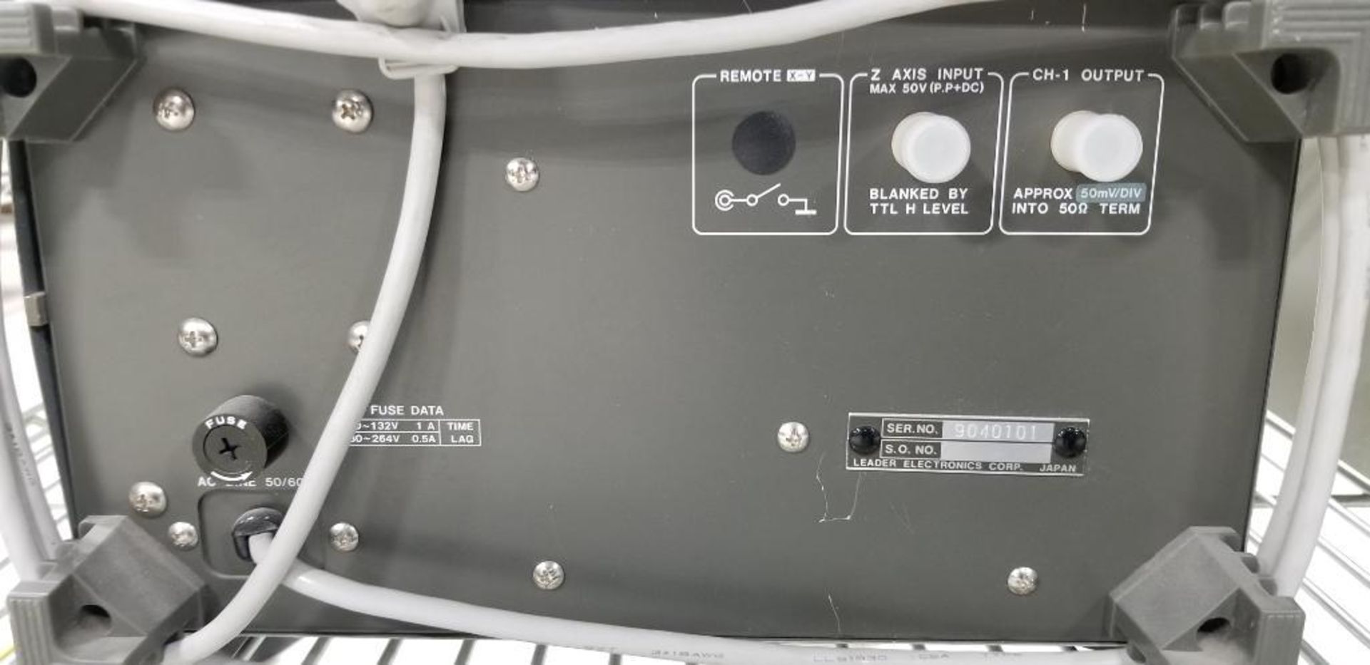 (3x) Leader Oscilloscopes; (1) Leader Model 8063, (1) Leader Model LS 1020, (1) Leader Model LBO-526 - Image 5 of 7