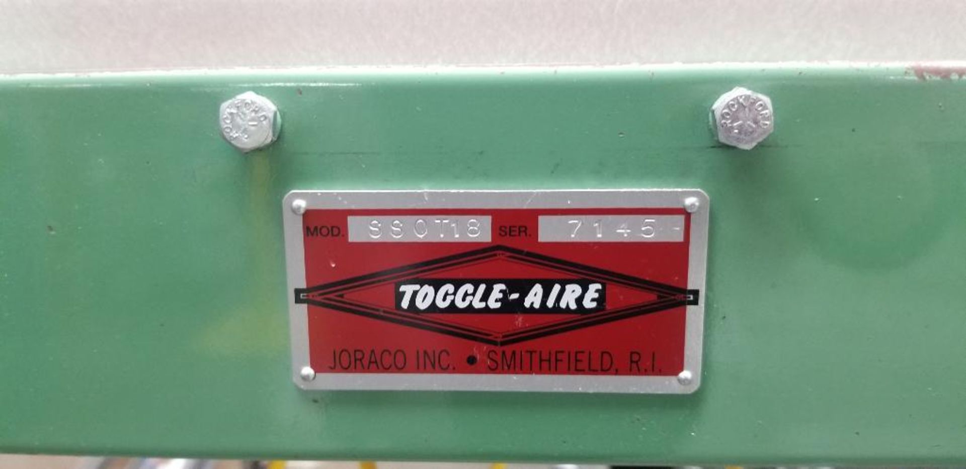 Joraco Toggle-Aire Benchtop Pneumatic Toggle Press, Model 1030CSROT, S/N 93302, w/ Toggle-Aire Model - Image 5 of 5