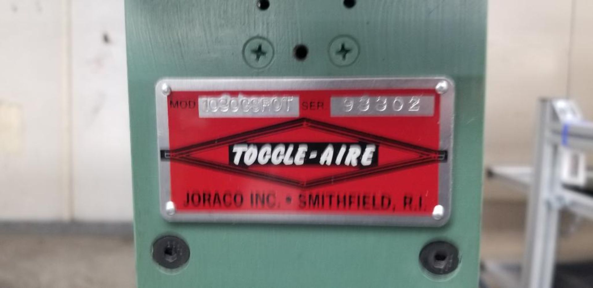 Joraco Toggle-Aire Benchtop Pneumatic Toggle Press, Model 1030CSROT, S/N 93302, w/ Toggle-Aire Model - Image 3 of 5