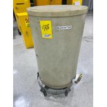 Fiberglass Tank w/ Drain Spout on Rolling Cart