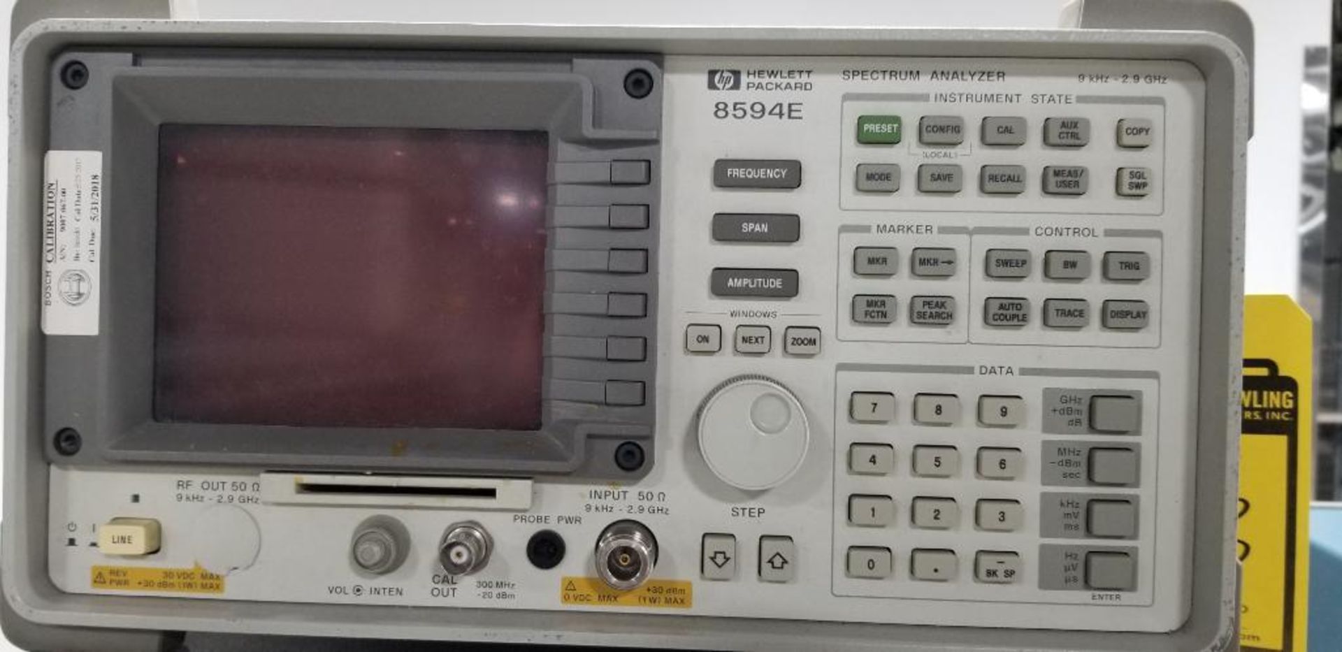 (2x) Hewlett Packard Spectrum Analyzers, Model 8594E - Image 2 of 5