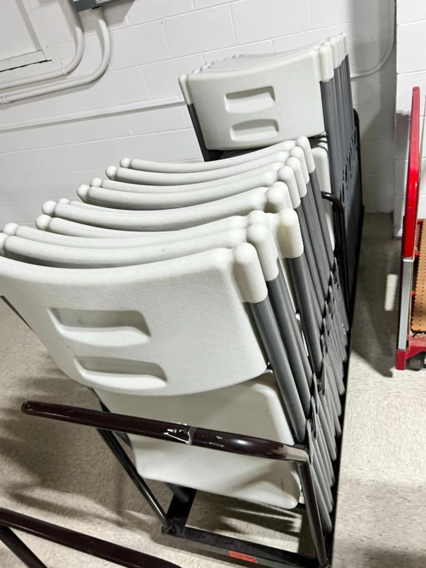 (2x) Rolling Carts w/ Folding Chairs - Image 3 of 3