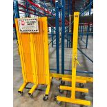 (2x) Global Industrial Rolling Aisle Barricades