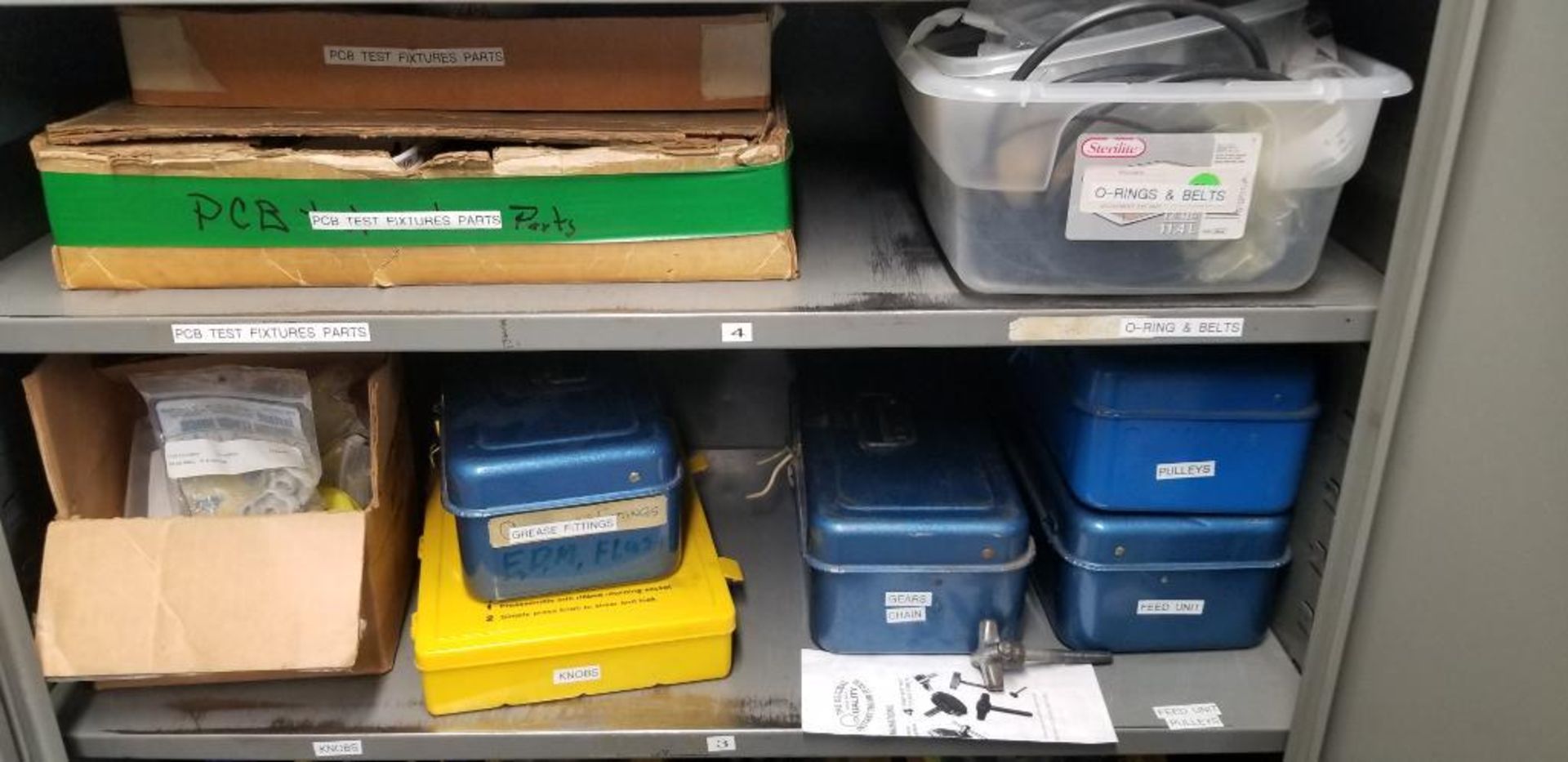 Metal Storage Cabinet w/ Content of Assorted Springs, Shims, Fittings, & Hold-downs - Image 4 of 5