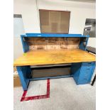 (2x) Butcher Block Top Workstations