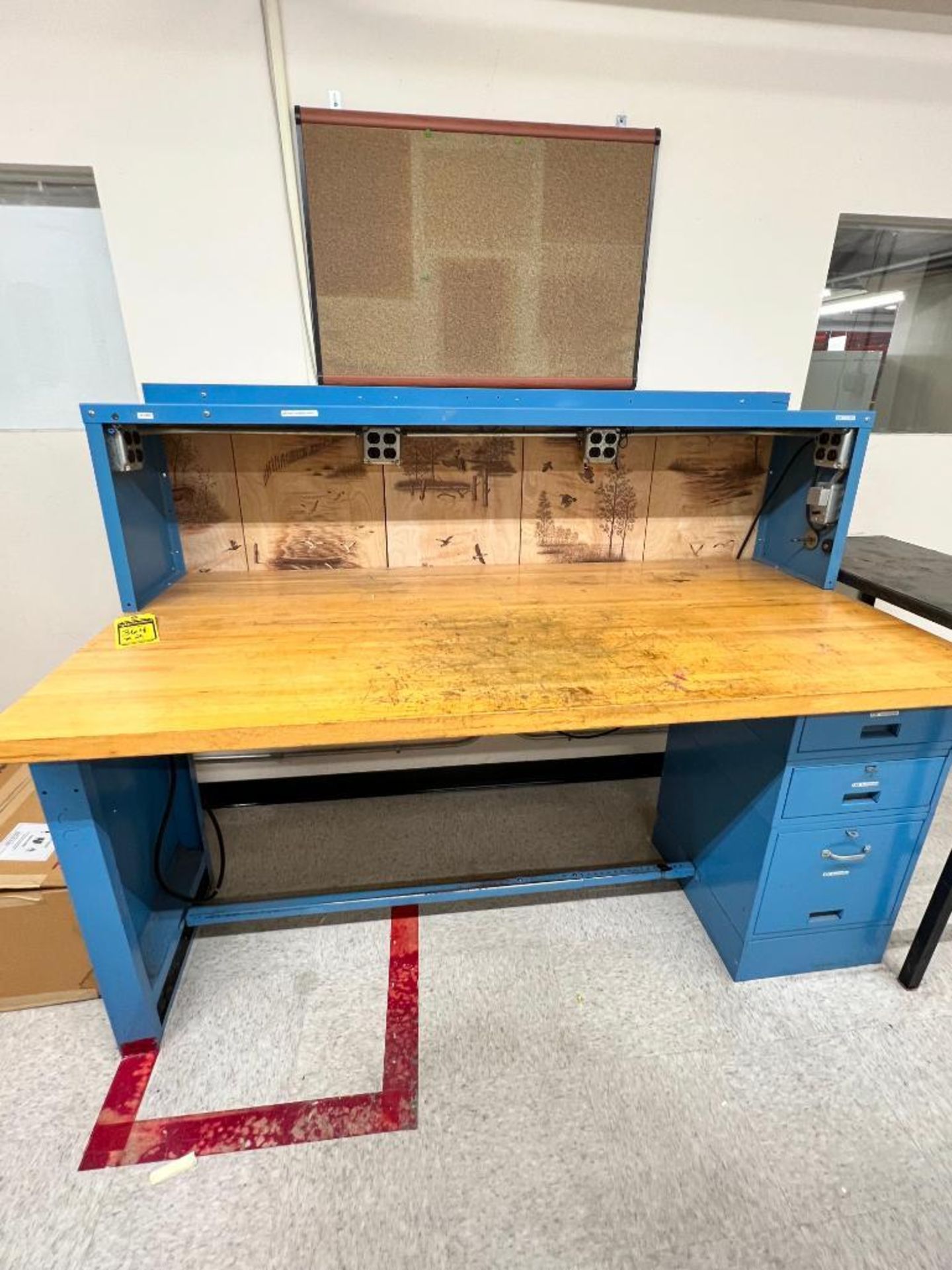 (2x) Butcher Block Top Workstations