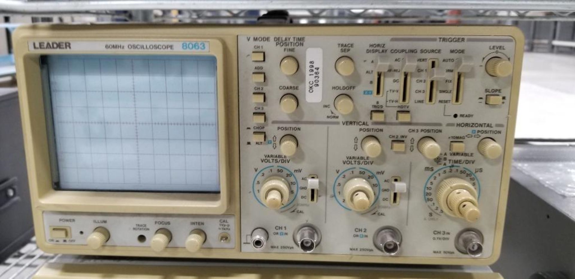 (3x) Leader Oscilloscopes; (1) Leader Model 8063, (1) Leader Model LS 1020, (1) Leader Model LBO-526 - Image 4 of 7