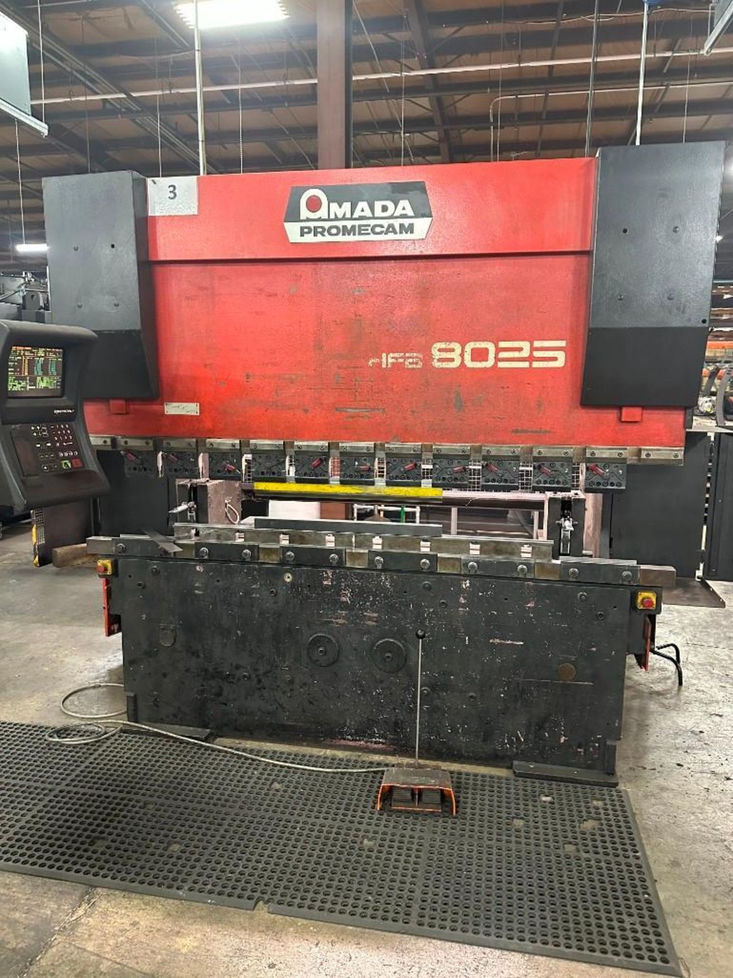 1998 Amada HFB-8025 88 Ton Press Brake, 7.8" Stroke, 98" Max. Bending Length, 16.5" Throat (Location - Image 2 of 7