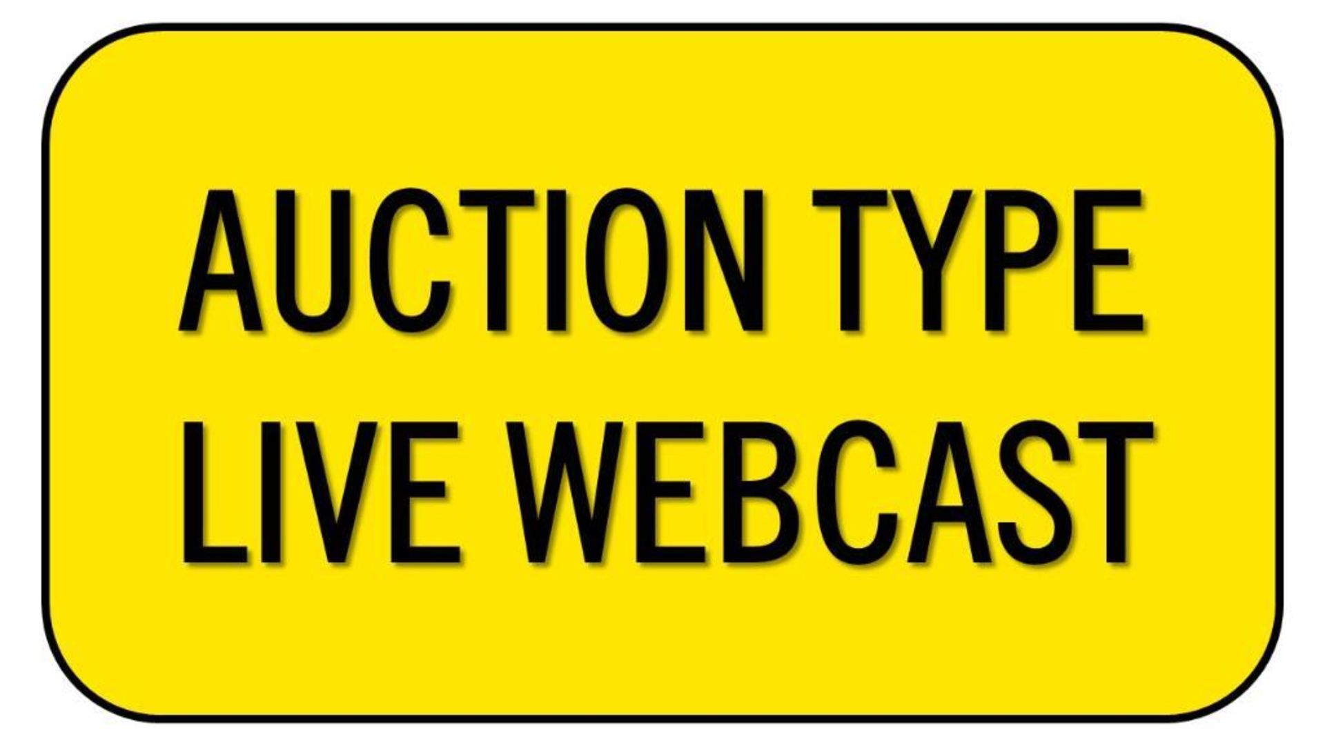 This is a live webcast auction (not a timed online auction). The live webcast auction will begin at