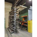 Cantilever Rack w/ Cold Roll Steel Bar, Plate, Round, & Assorted Stock