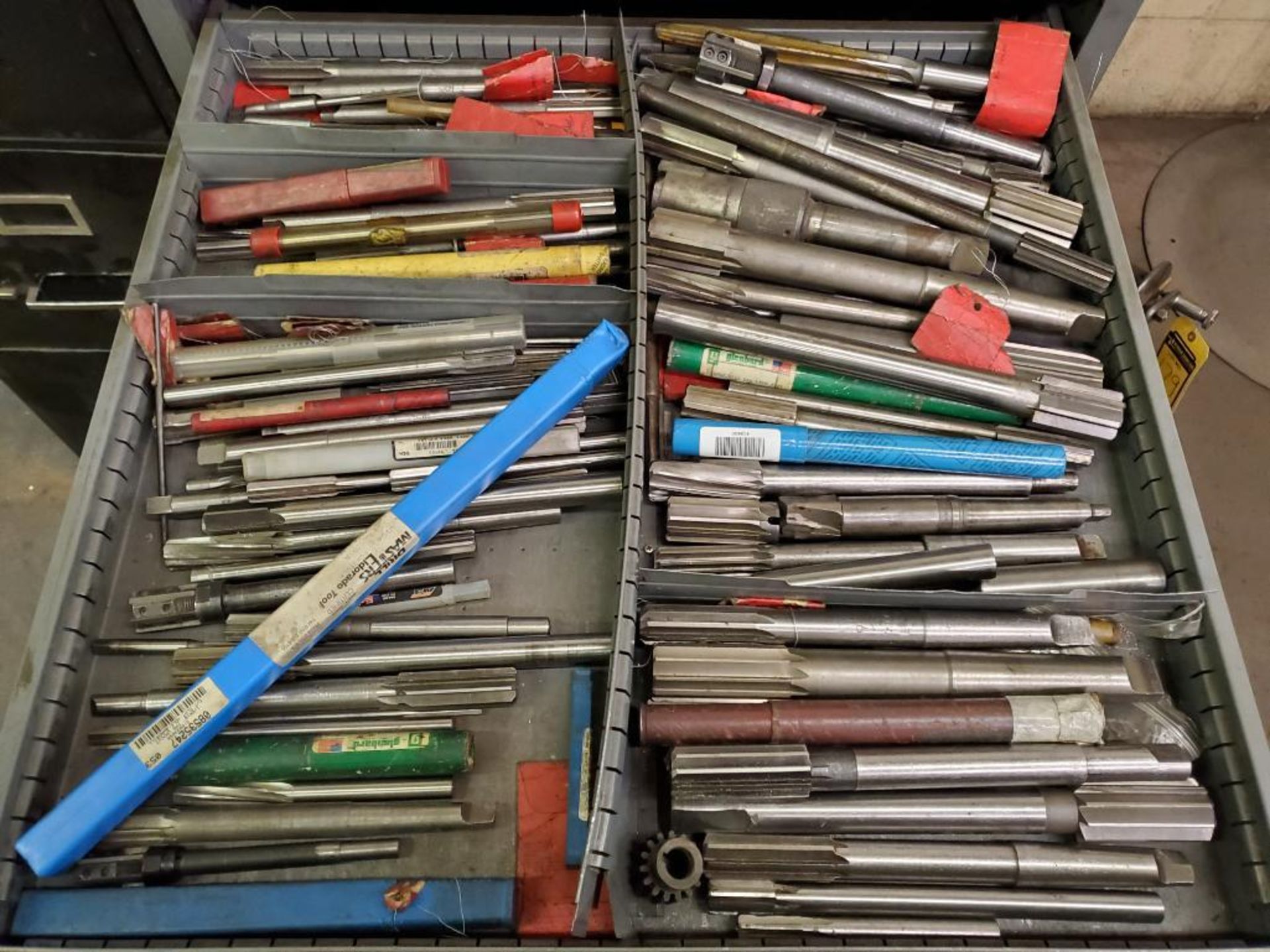 8-Drawer Modular Tool Cabinet Full of Perishable Tooling; Reamers, Cutters, Flutes, Mills, Countersi - Image 7 of 17