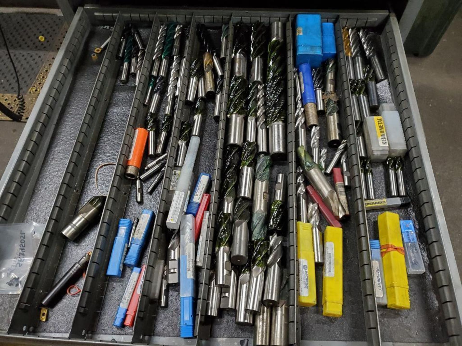 9-Drawer Modular Tool Cabinet Full Of Tooling & Accessories; Drills, Flutes, Drills, End Mills, Ream - Image 8 of 13