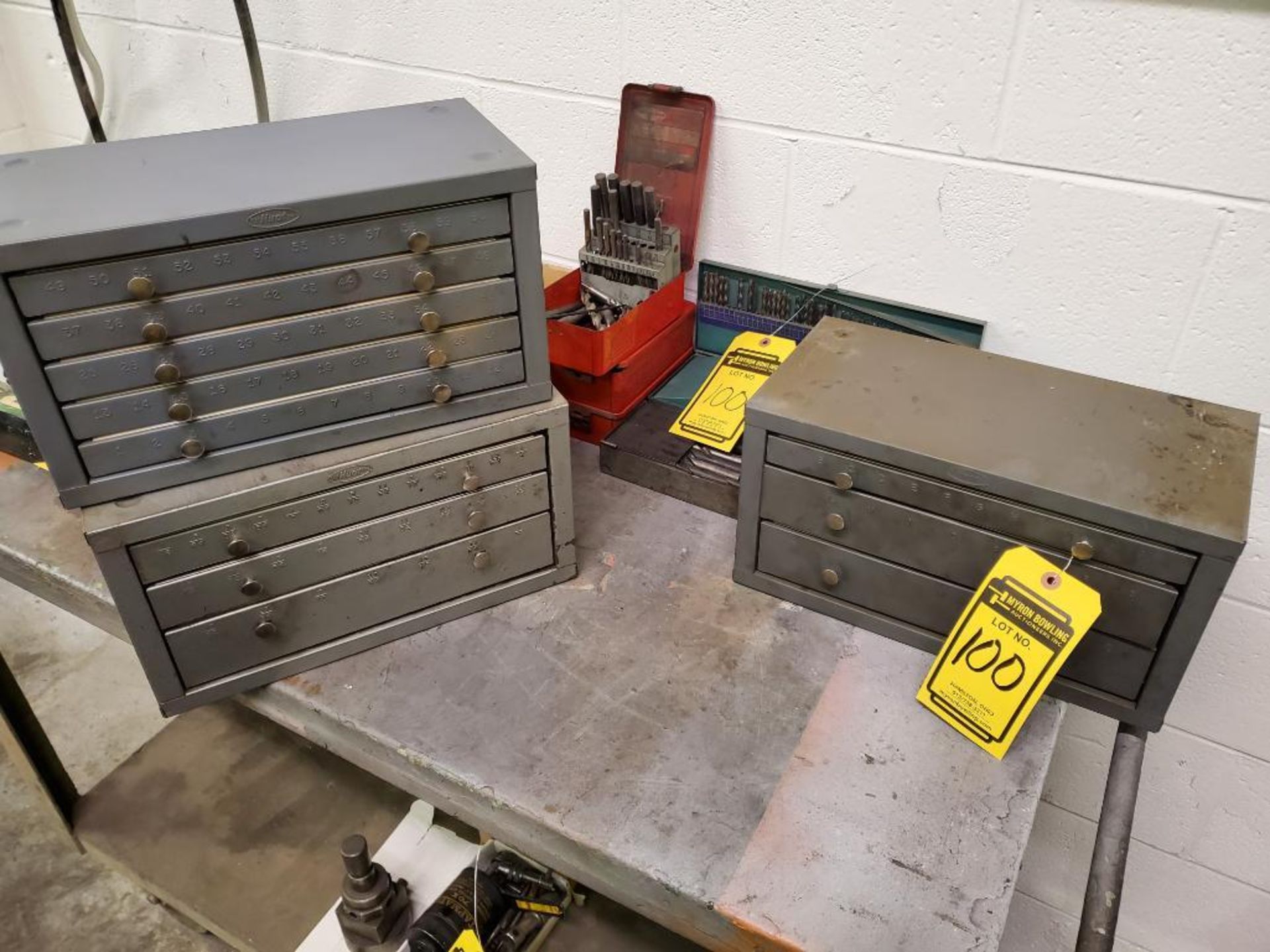 (3) Hout Drill Index Cabinets & (3) Drill Index Boxes
