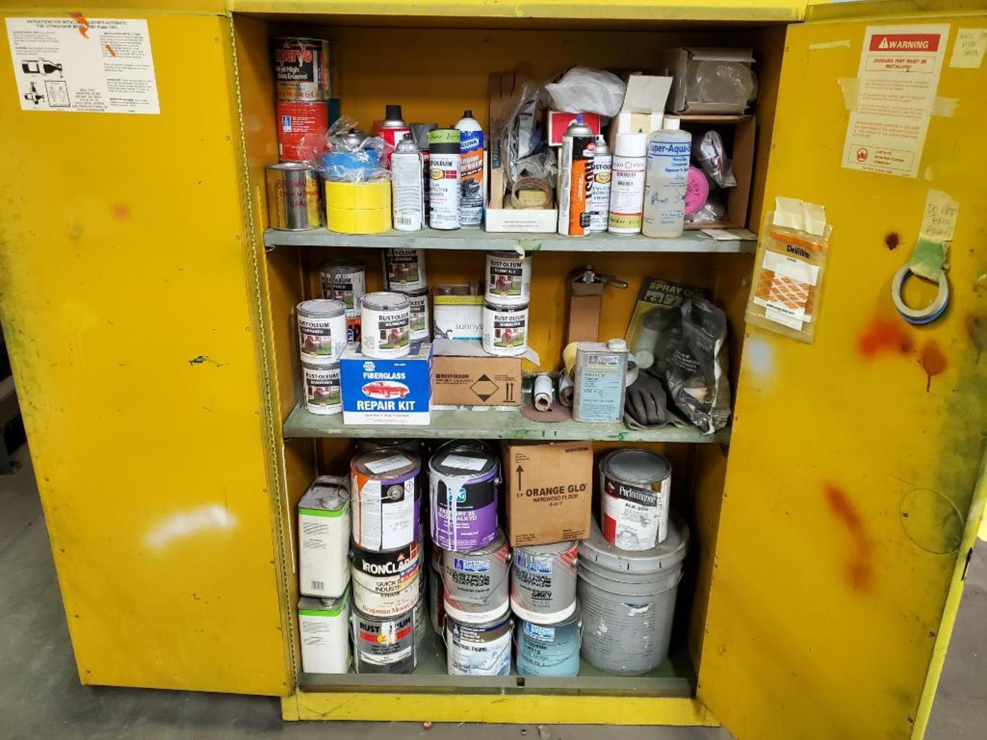 Justrite Flammable Storage Cabinet w/ Contents - Image 3 of 5