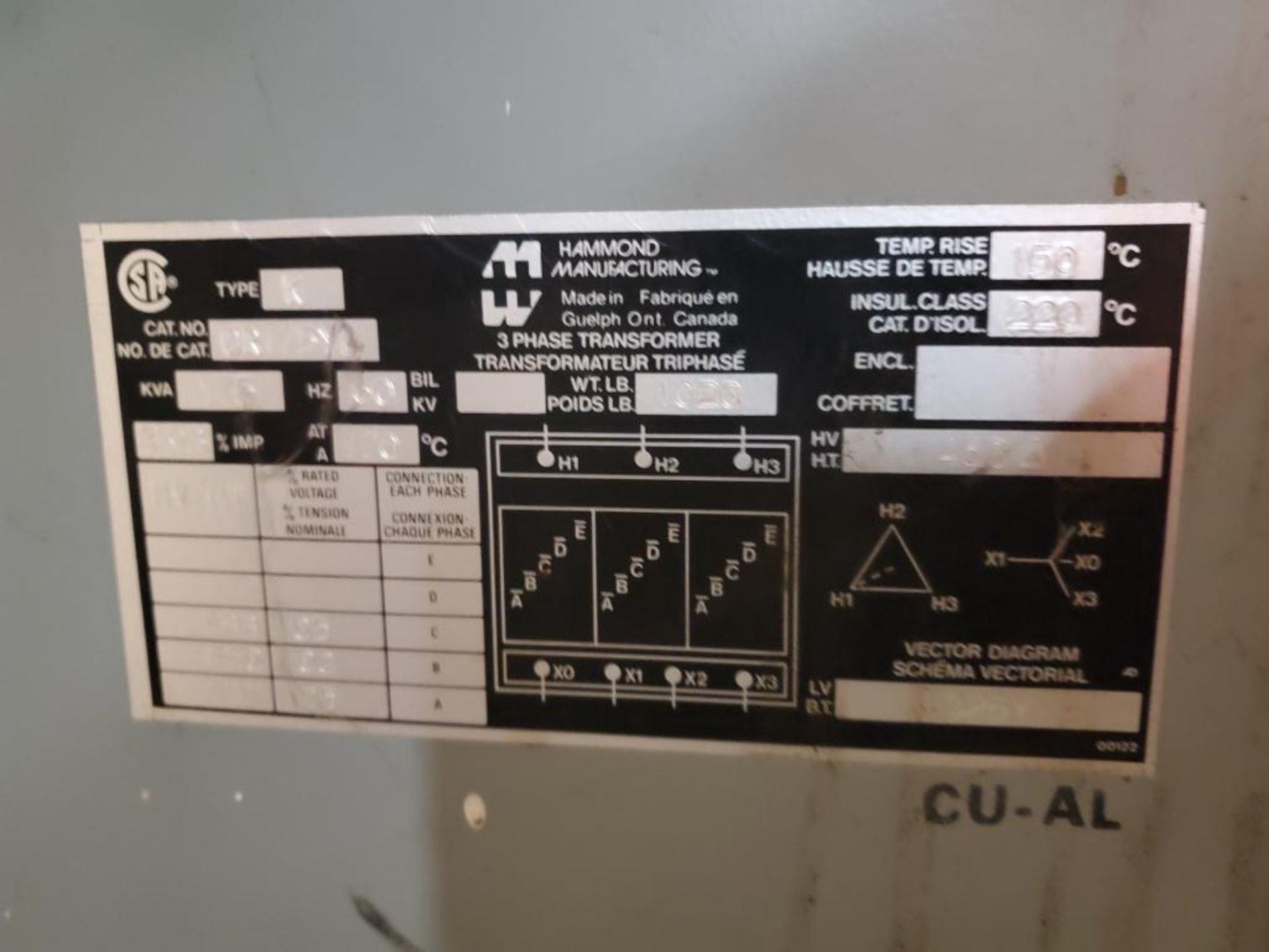 MCC Cabinet & Transformer for Planer Mill - Image 4 of 5