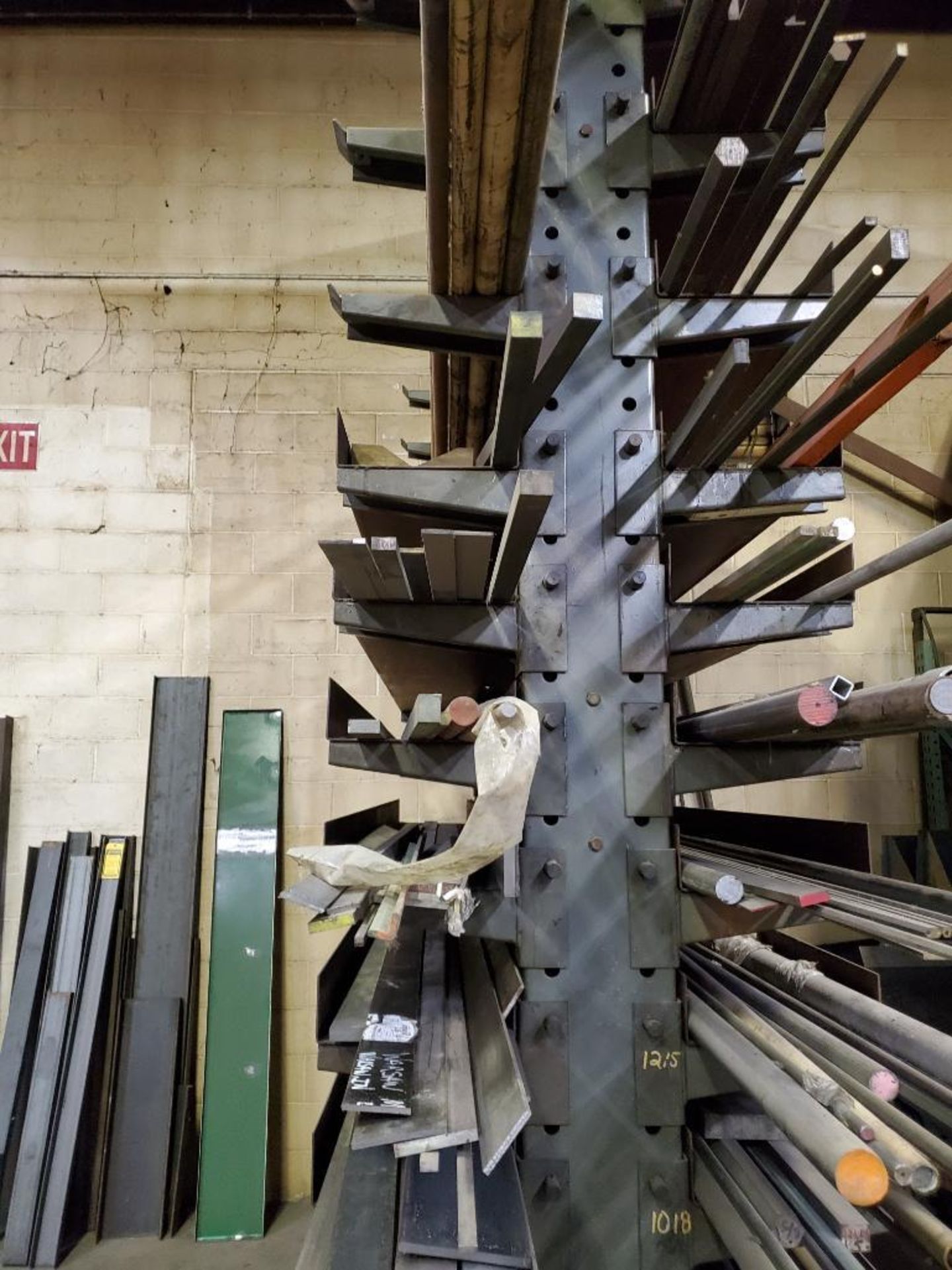 Cantilever Rack w/ Cold Roll Steel Bar, Plate, Round, & Assorted Stock - Image 4 of 12