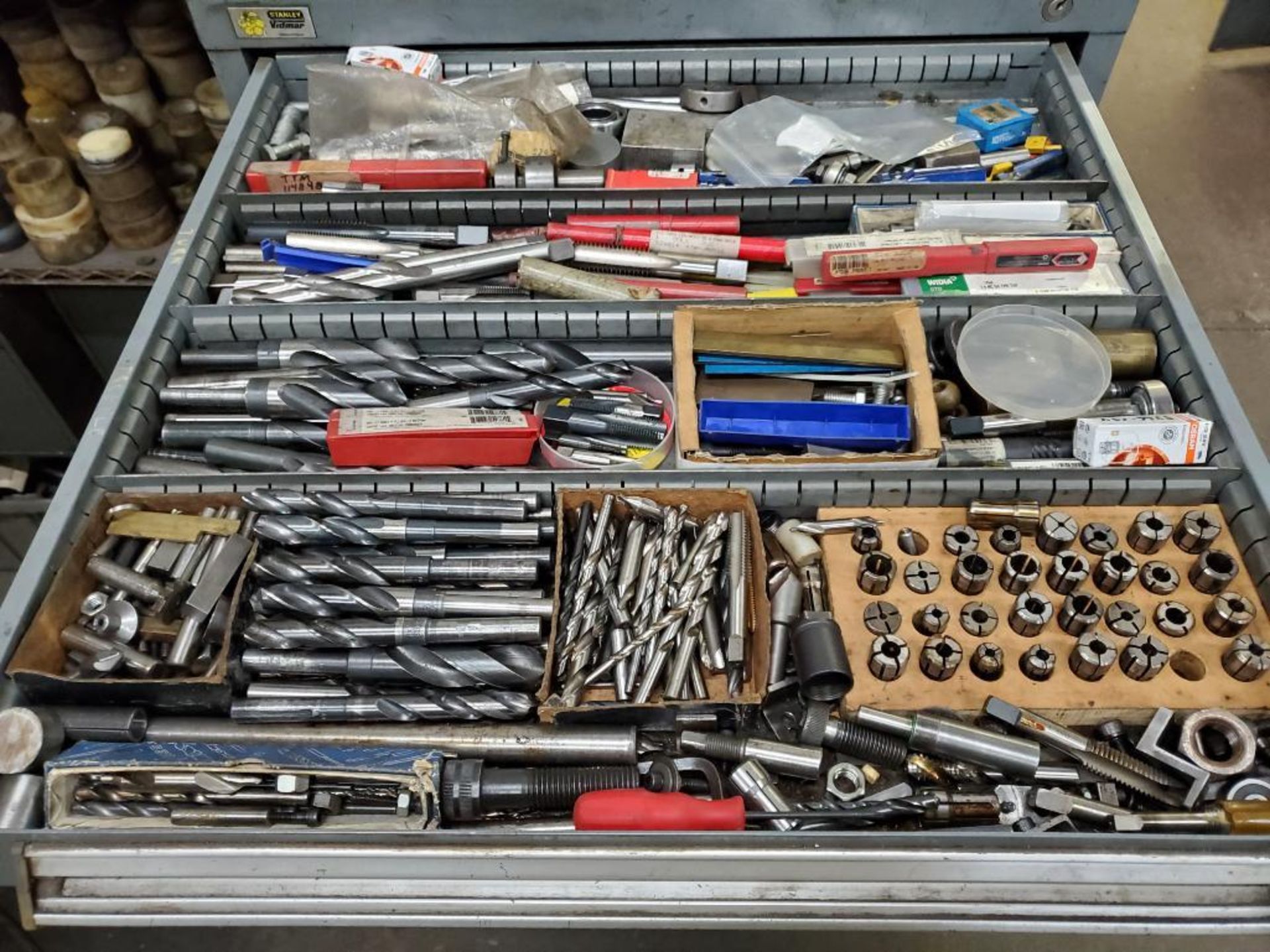 7-Drawer Stanley Vidmar Modular Tool Cabinet Full of Perishable Tooling - Image 3 of 13