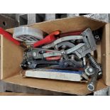 Box of Chain Repair Wrenches, Chain, & Clamp Fixtures