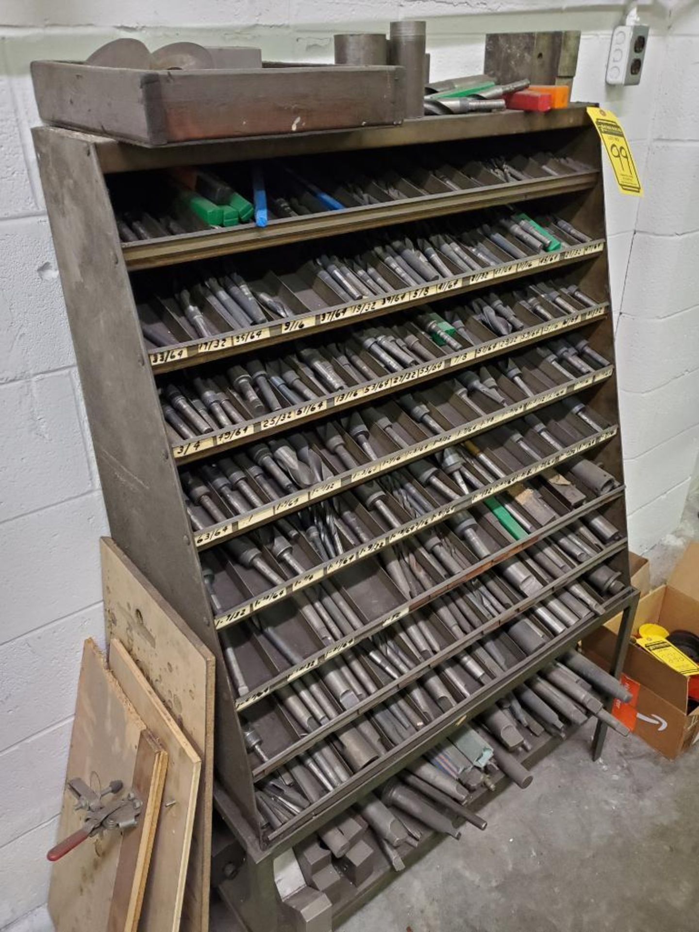 Metal Slant Rack w/ Quantity of Drill Bits - Image 2 of 9