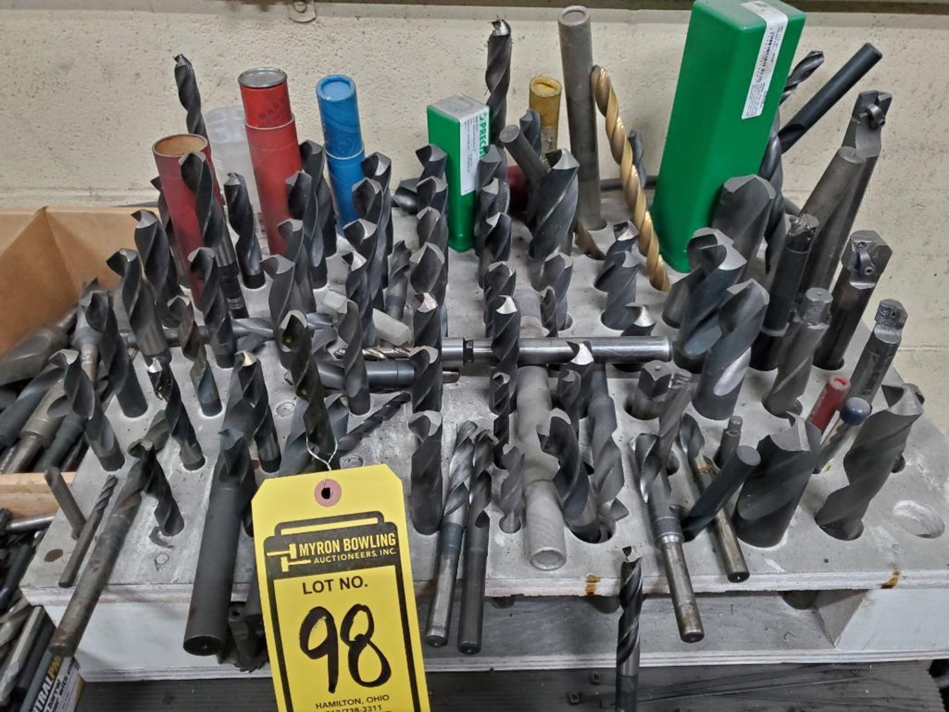 Twist Drills & Drill Bits in Rack & (5) Boxes