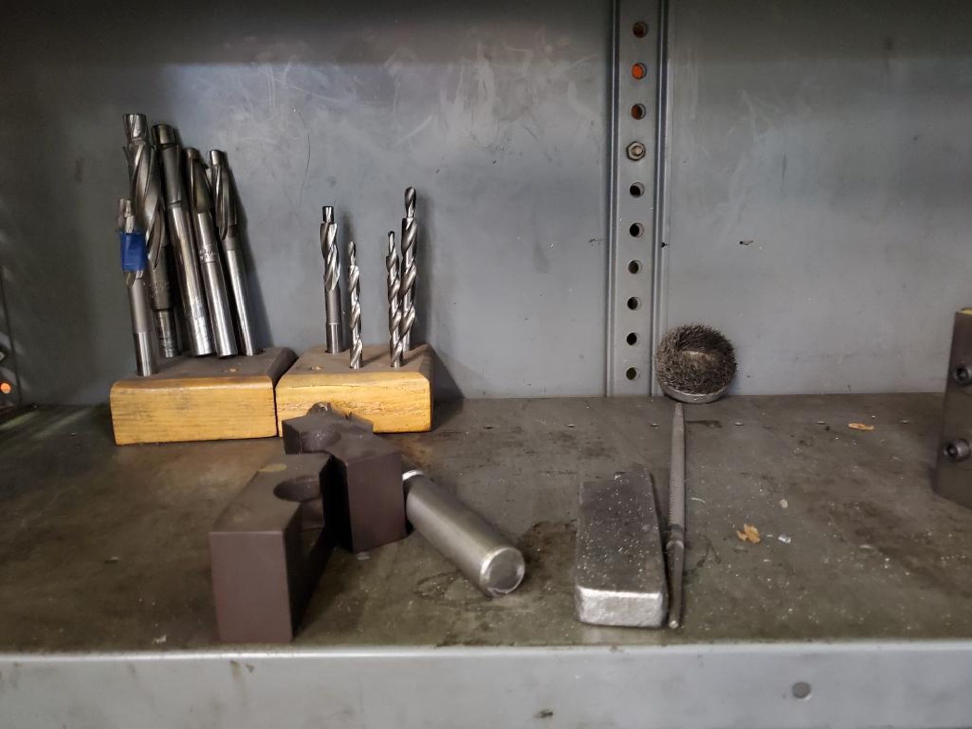 (2) Cabinets w/ Perishable Tooling & Cutters, Machine Bar Steel, Large Twist Drill, & Misc. - Image 8 of 10