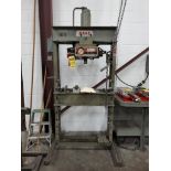 Dake 50-Ton Hydraulic H-Frame Shop Press, Model 5-050, S/N 176628, 33" Window, Adjustable Bed