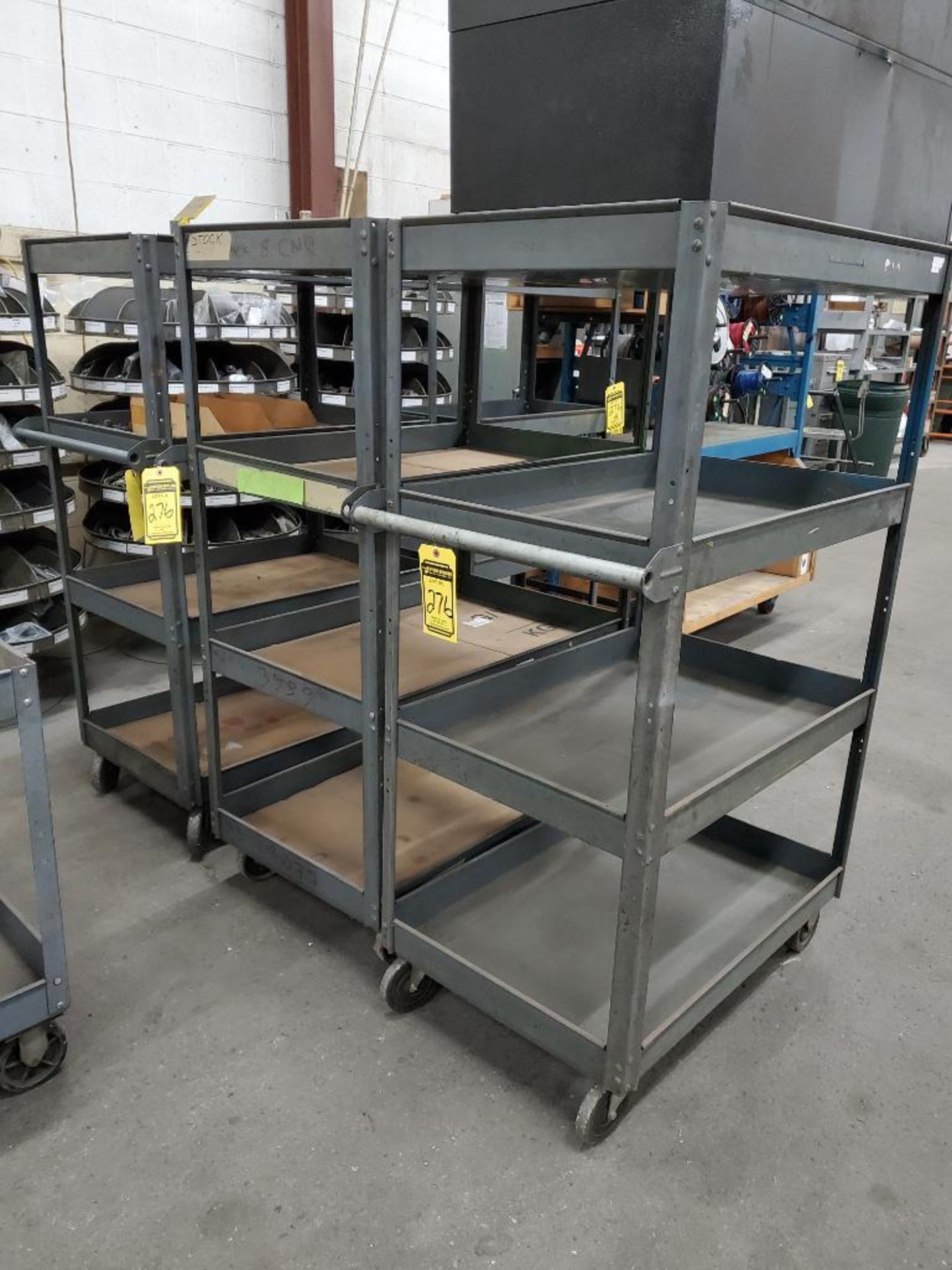 (3) Tier Shelf Steel Carts