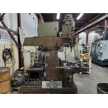 Johansson Radial Arm Drill, 67" Traverse Arm, 45" X 22" Knee Bed Front Table, 24" X 24" X 20" Angle