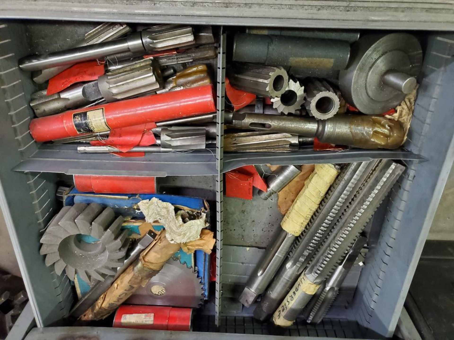 8-Drawer Modular Tool Cabinet Full of Perishable Tooling; Reamers, Cutters, Flutes, Mills, Countersi - Image 16 of 17