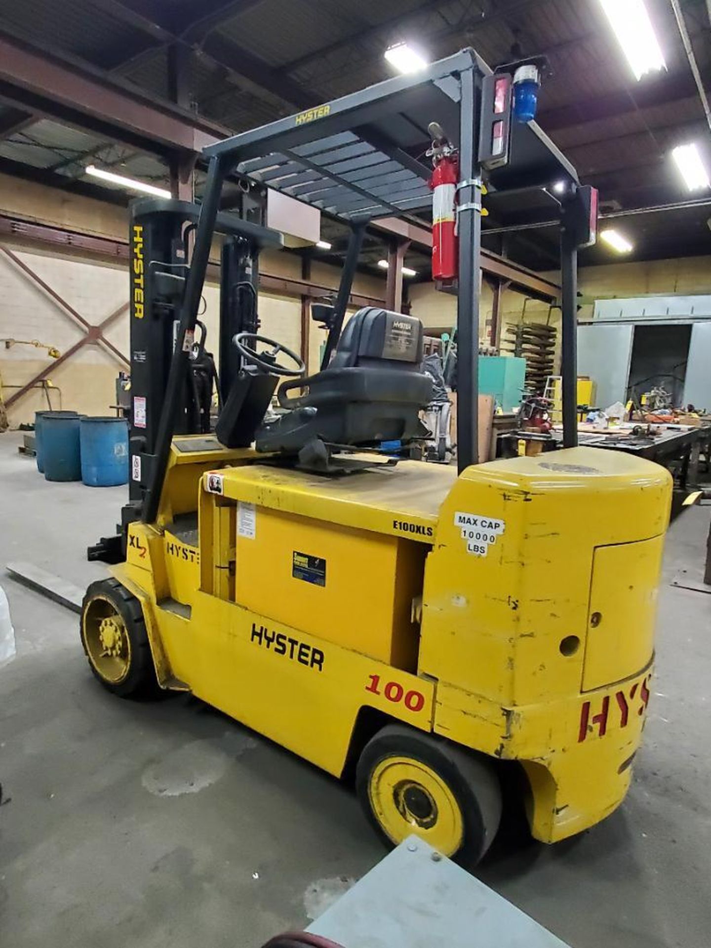 Hyster 10,000 LB. Electric Forklift, 36V, Model E100XLS, S/N C098V04767, 136" Lift Height, 90" 2-Sta - Image 9 of 12