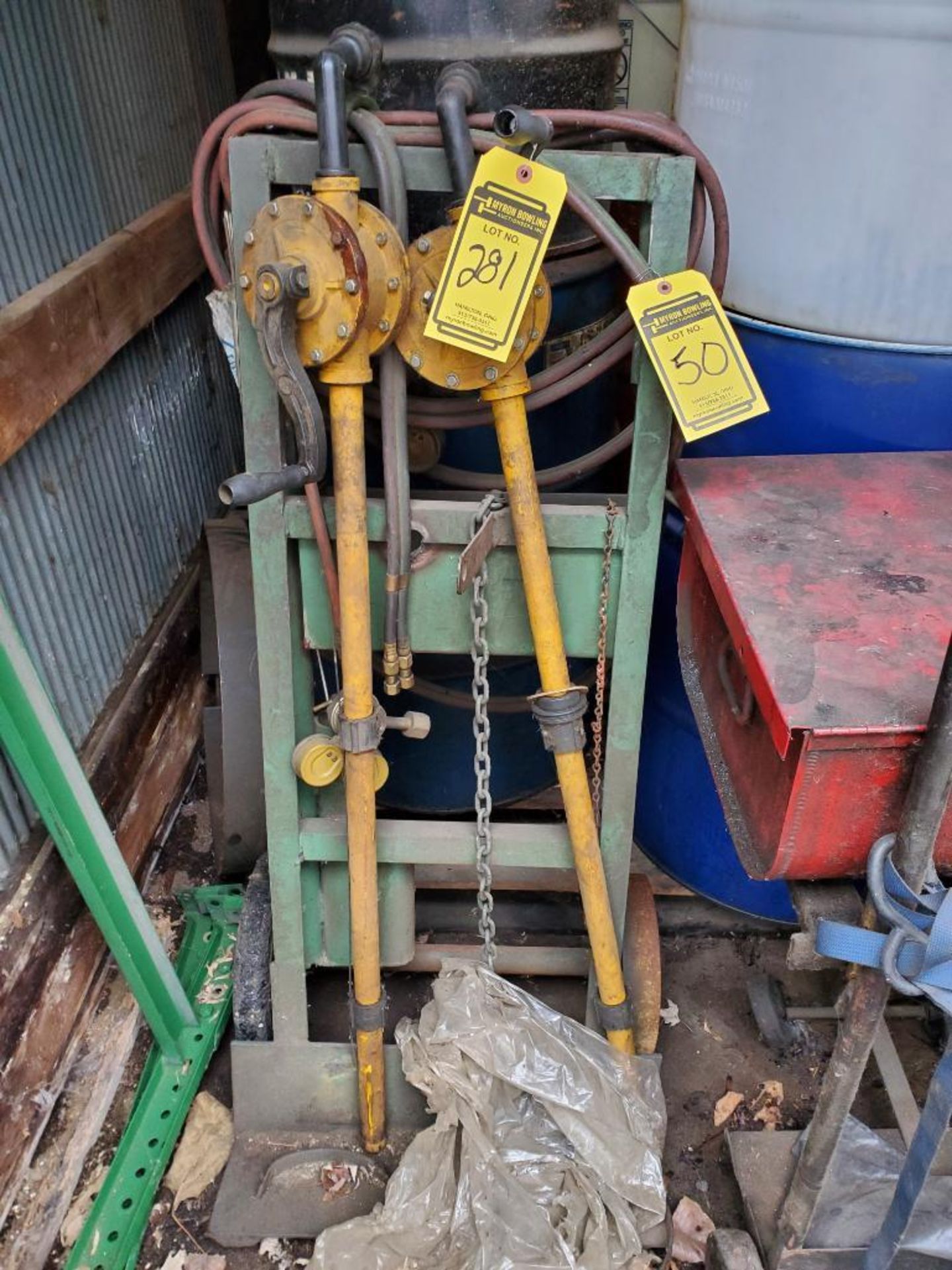 Welding Supplies; Helmets, Shields, Torch Heads, Tips, Gloves, & Misc., Acetylene Torch Cart w/ Twin - Image 9 of 10