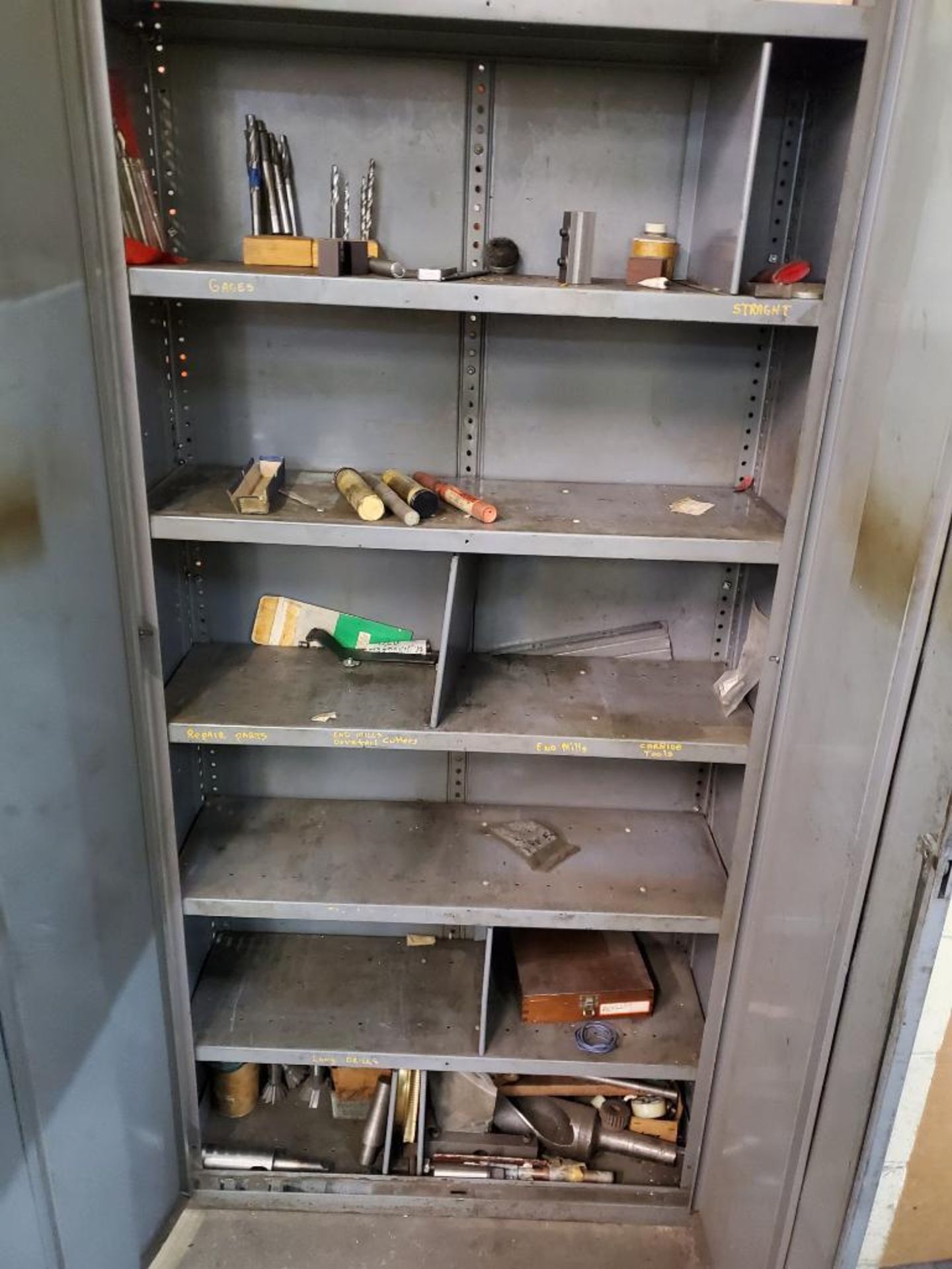 (2) Cabinets w/ Perishable Tooling & Cutters, Machine Bar Steel, Large Twist Drill, & Misc. - Image 6 of 10