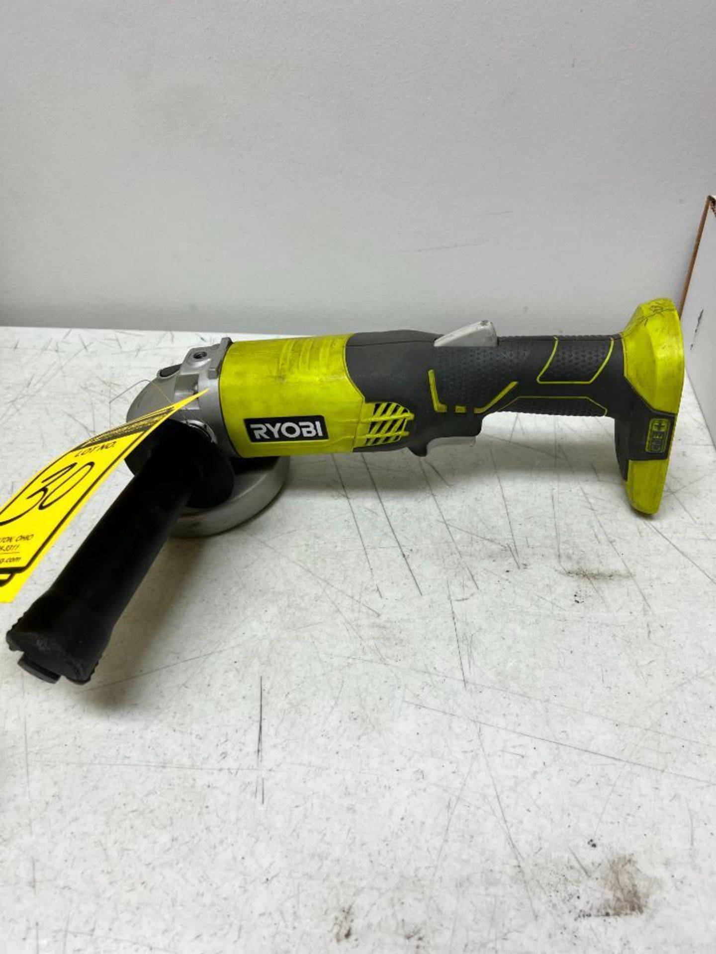 Ryobi 18 Volt Cordless 4-1/2" Angle Grinder, Model P4221, S/N HR18504D003121 (No Battery)