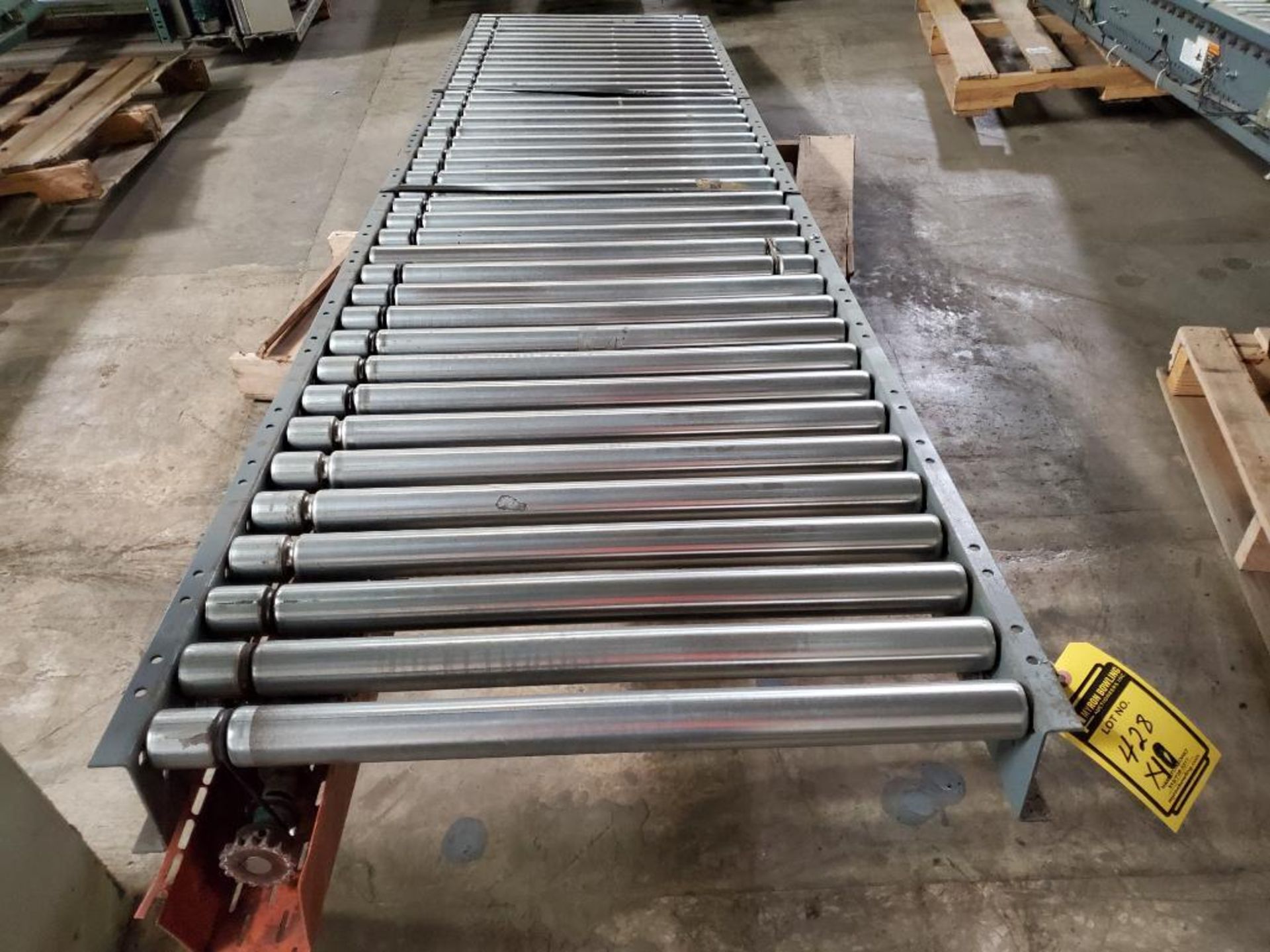 (10x) TGW Motor Roller Conveyor, Assorted Size Rollers ($50 Loading fee will be added to buyers invo
