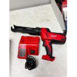 Milwaukee 18 Volt Cordless Caulk & Adhesive Gun, S/N D15AD211200470, w/ Charger (No Battery)