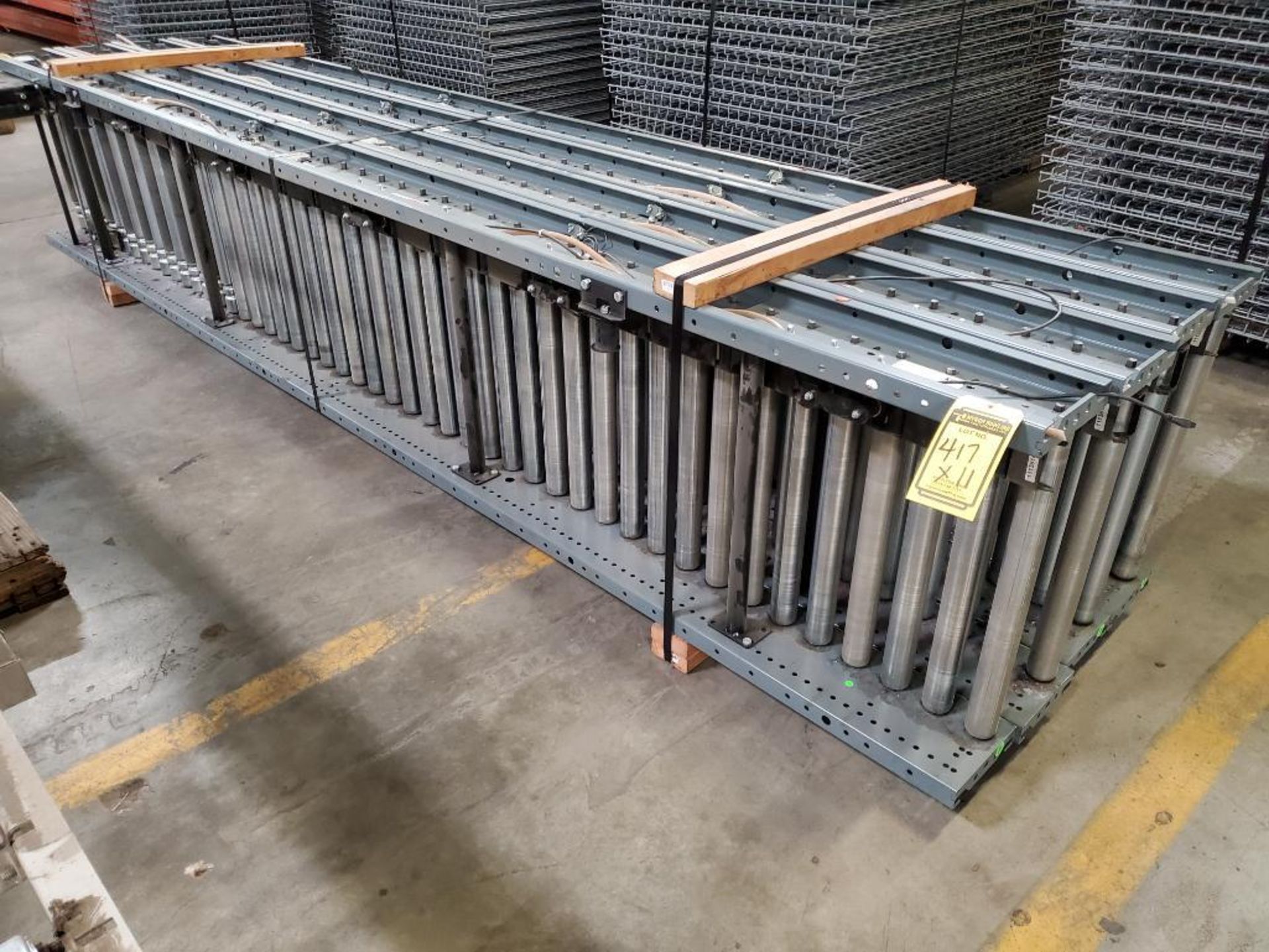 (11x) Xenorol Roller Conveyor, 21-1/2" Rollers ($50 Loading fee will be added to buyers invoice)
