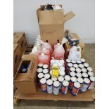 Pallet of Comet Cleaner, Soft Soap, Plungers, Toilet Brush w/ Caddy, Disinfectant Cleaner ($15 Loadi