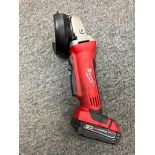 Milwaukee 18 Volt Cordless 4-1/2" Cut-Off/ Grinder, S/N B96EF205002921, w/ Battery