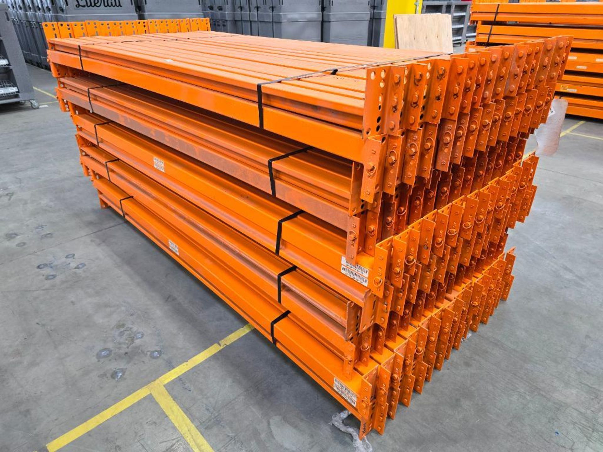 (140x) 96" X 2.5" Teardrop Pallet Rack Step Beams, 2,000-Lb. Capacity Per Beam Pair ($50 Loading Fee