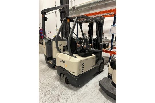 2011 Crown 2,850-LB. Capacity 3-Wheel Electric Forklift, Model: SC 5200 Series, S/N: 9A189853. 190" - Image 9 of 15