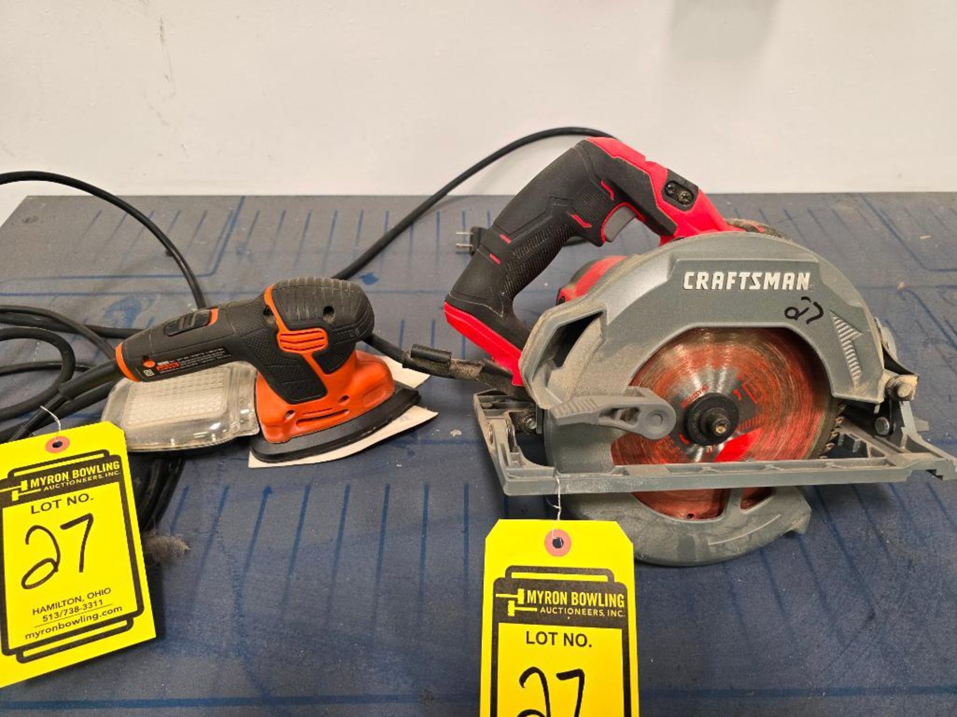 Craftsman 7-1/4" Circular Saw & Black-Decker Electric Palm Sander