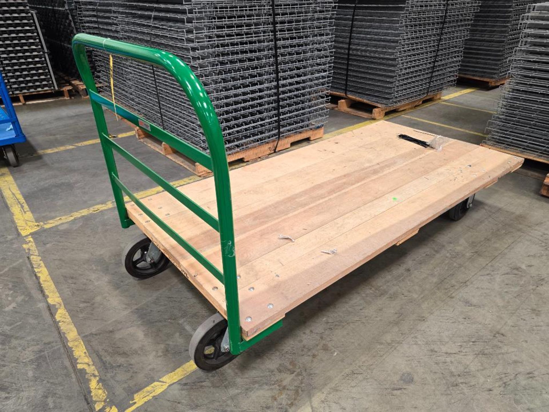 Wood Deck Flat Cart, 72" X 36" ($10 Loading Fee Will Be Added To Buyer's Invoice) - Image 2 of 5
